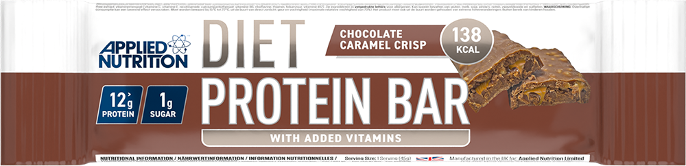 Applied Nutrition Diet Protein Bar Chocolate Caramel Crisp (12 x 45 g)