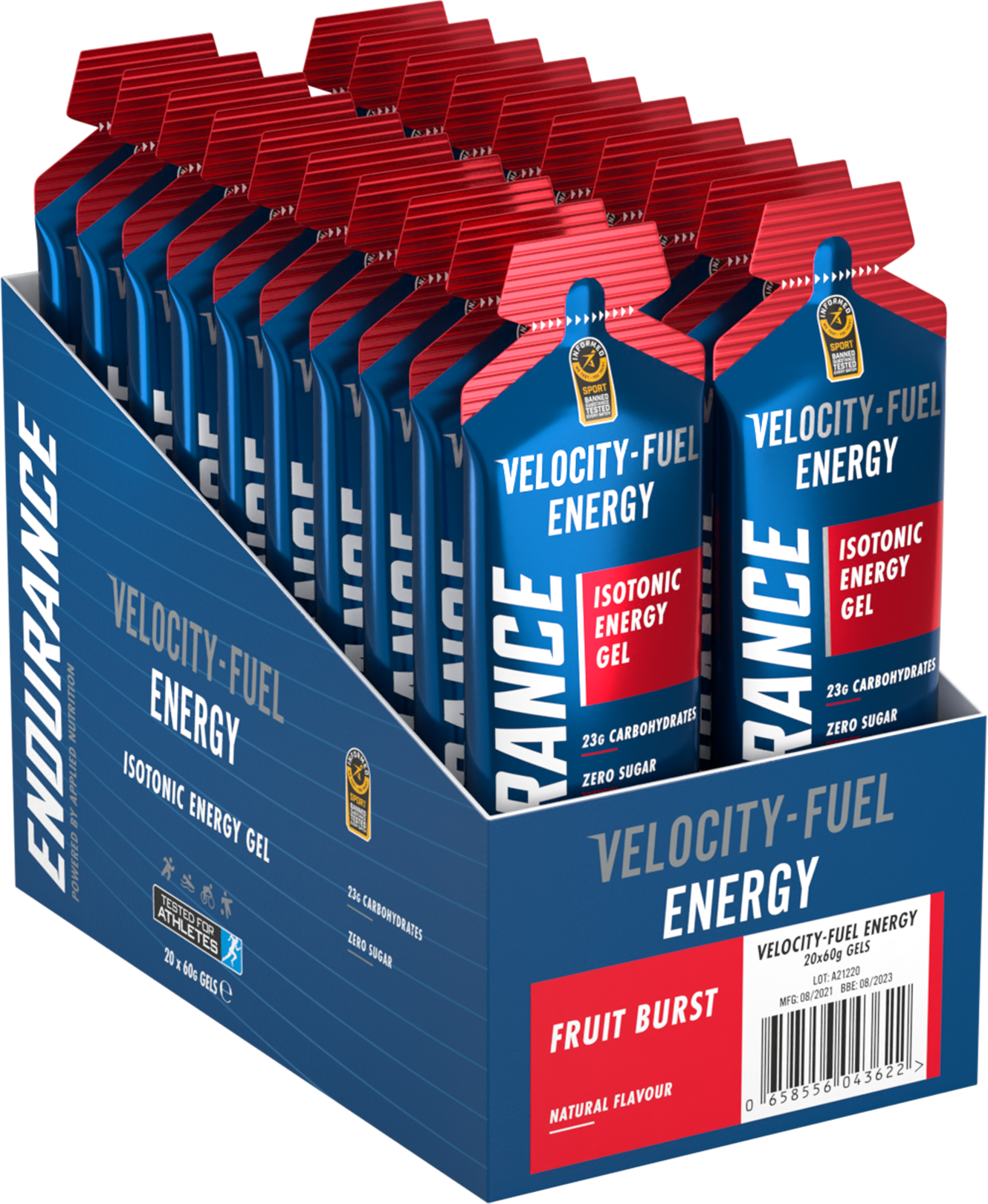 Applied Nutrition Endurance Isotonic Energy Gel Fruit Burst (20 x 60 ml)