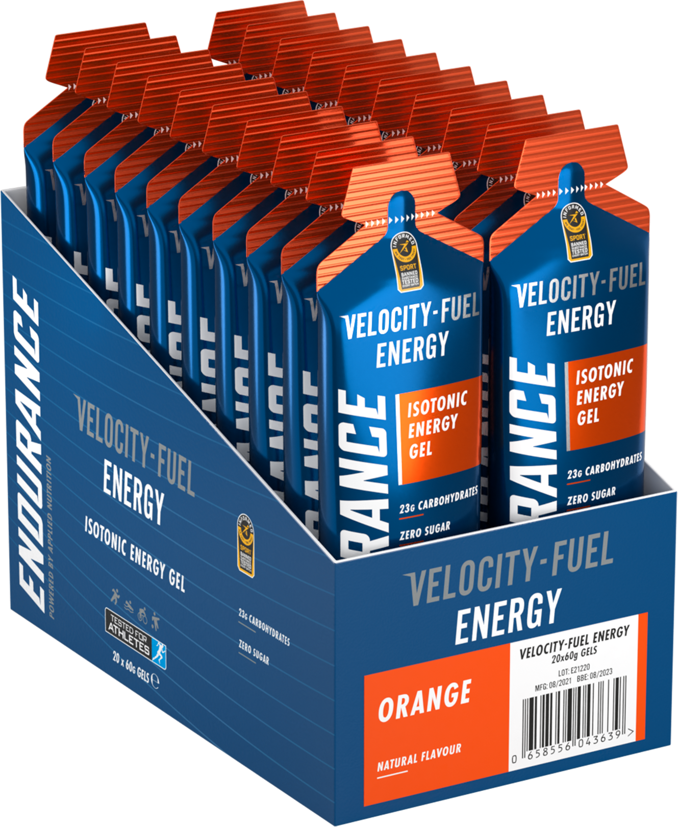 Applied Nutrition Endurance Isotonic Energy Gel Orange (20 x 60 ml)