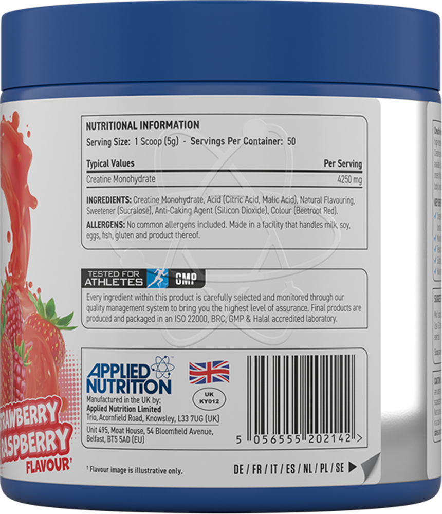 Applied Nutrition Flavoured Creatine Monohydrate Strawberry & Raspberry (250 g)