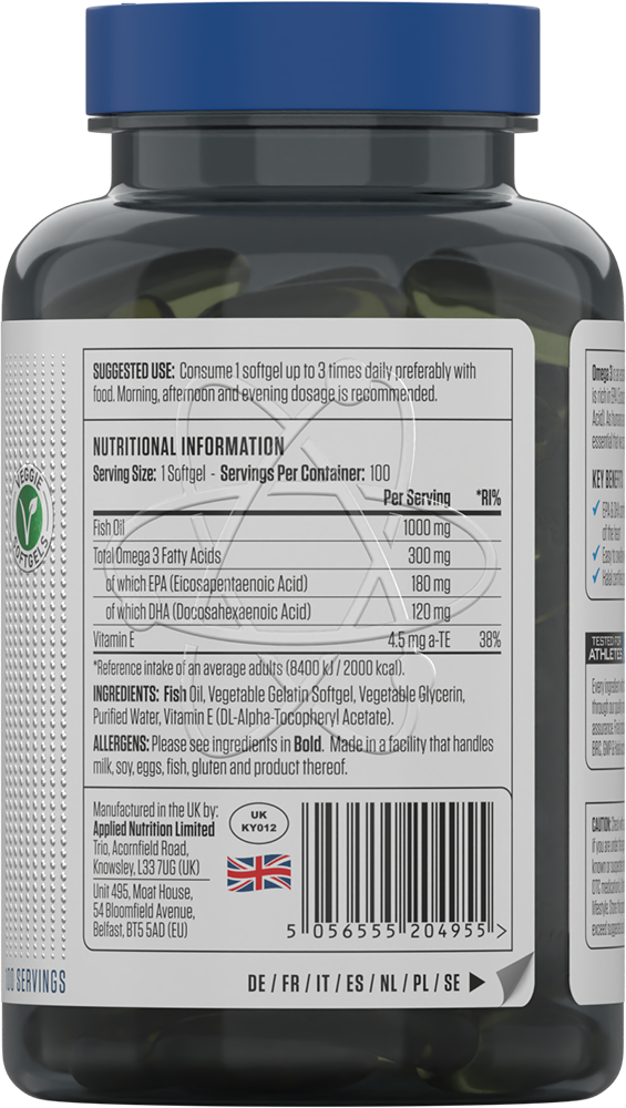 Applied Nutrition Omega 3 (100 softgels)