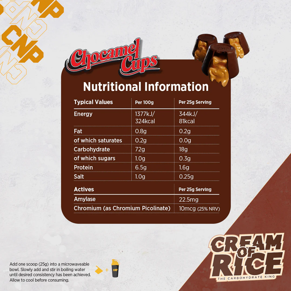 CNP Cream Of Rice Chocamel Cups (2000 g)