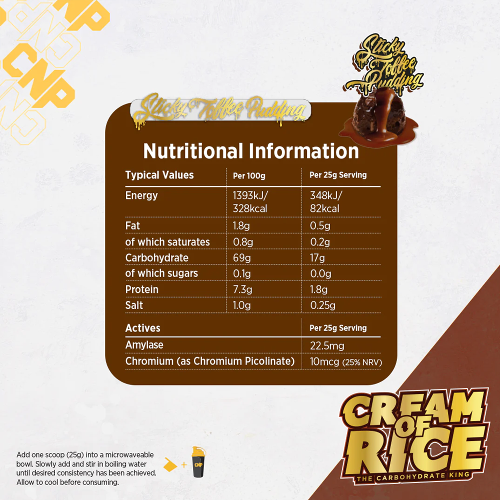 CNP Cream Of Rice Sticky Toffee (2000 g)