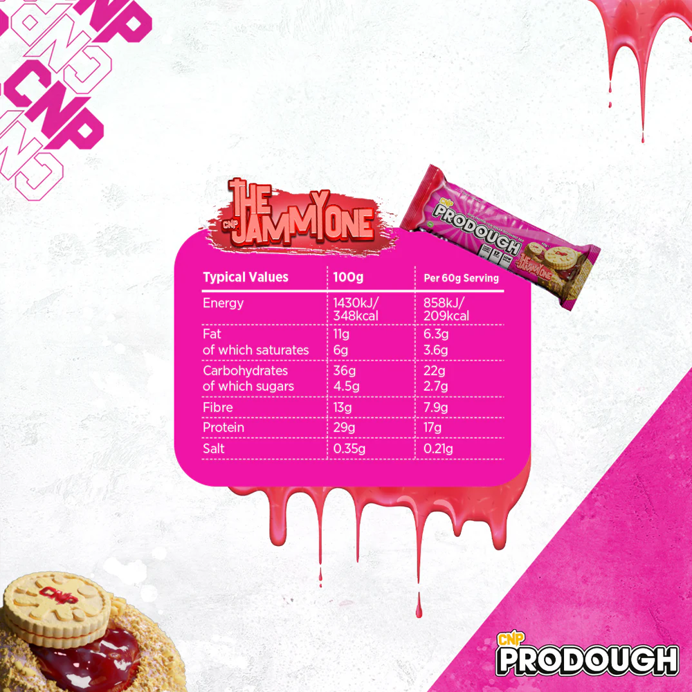CNP ProDough Doughnut Bars The Jammy One (12 x 60 g)