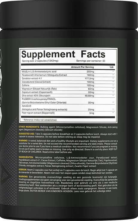 Dedicated Nutrition LIPO-BOL (100 caps)