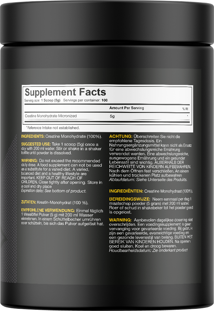 Dedicated Nutrition Micronized Creatine Monohydrate (500 g)