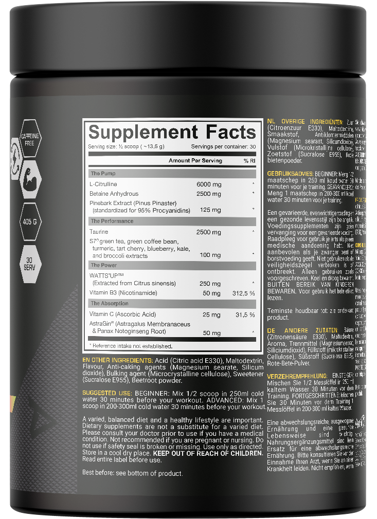 Dedicated Nutrition Unstoppable Pump Tropical (405 g)