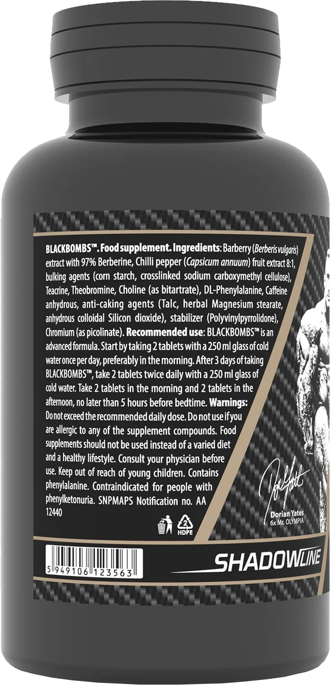 DY Nutrition BlackBombs Fatburner (60 tabs)