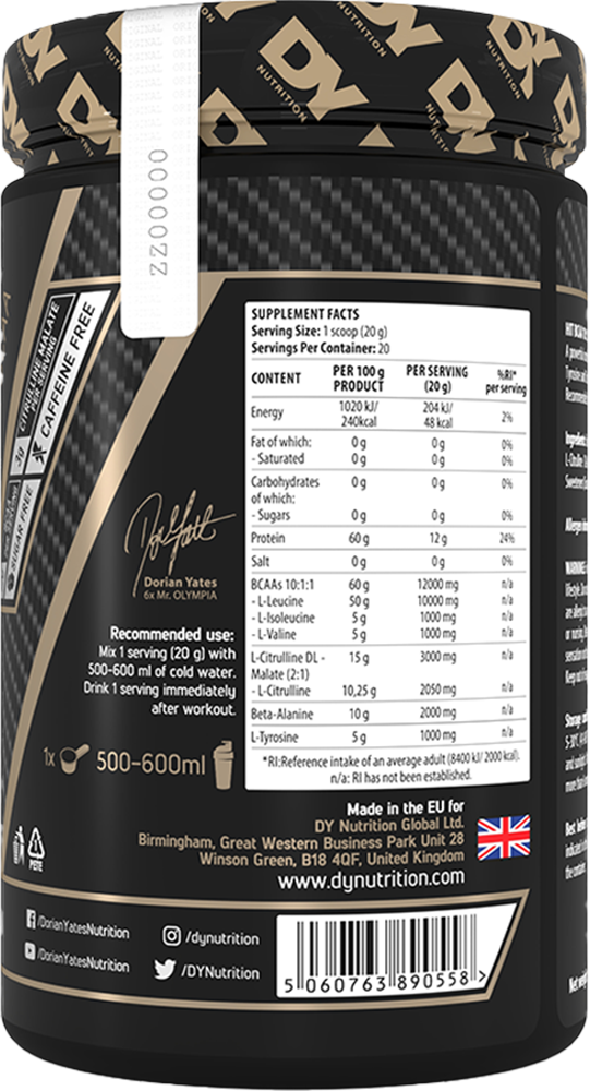 DY Nutrition HIT BCAA 10:1:1 Peach (400 g)