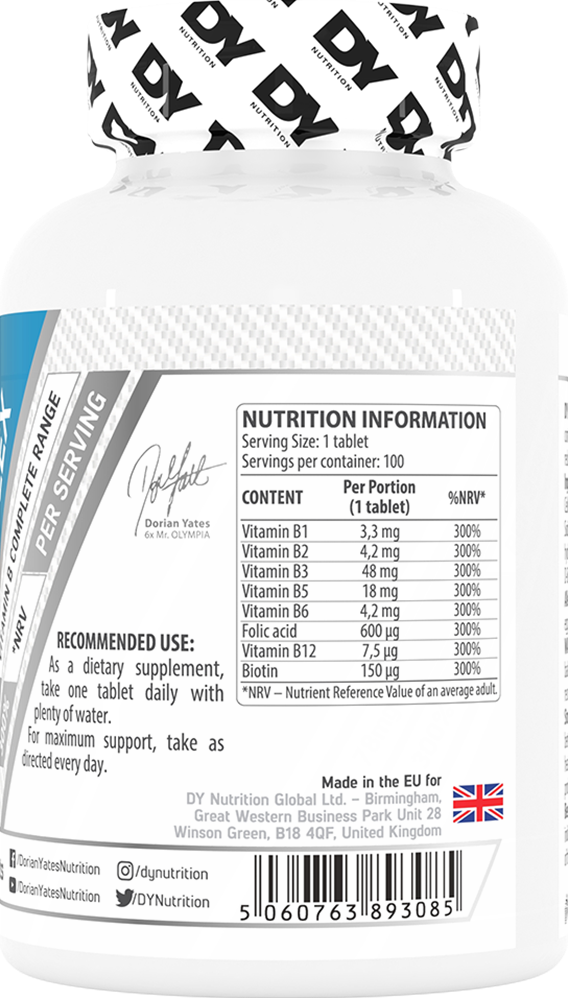 DY Nutrition Vitamin B Complex (100 tabs)