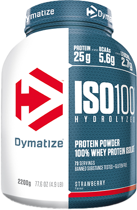 Dymatize ISO 100 Hydrolyzed Strawberry Blast (2200 g)