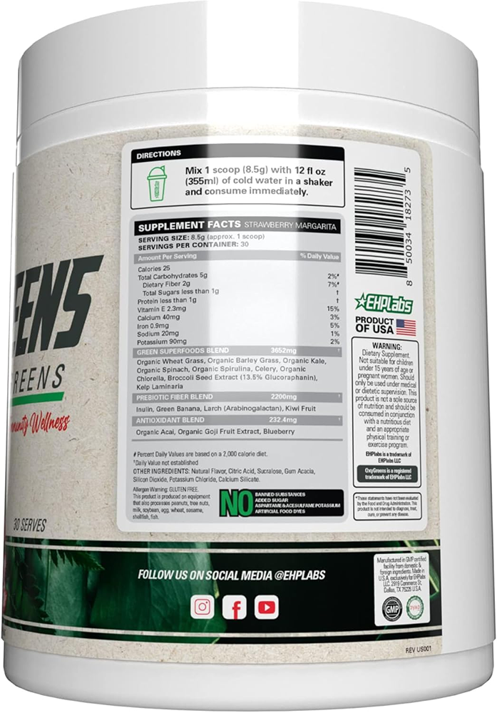 EHP Labs OxyGreens Strawberry Margarita (30 servings)