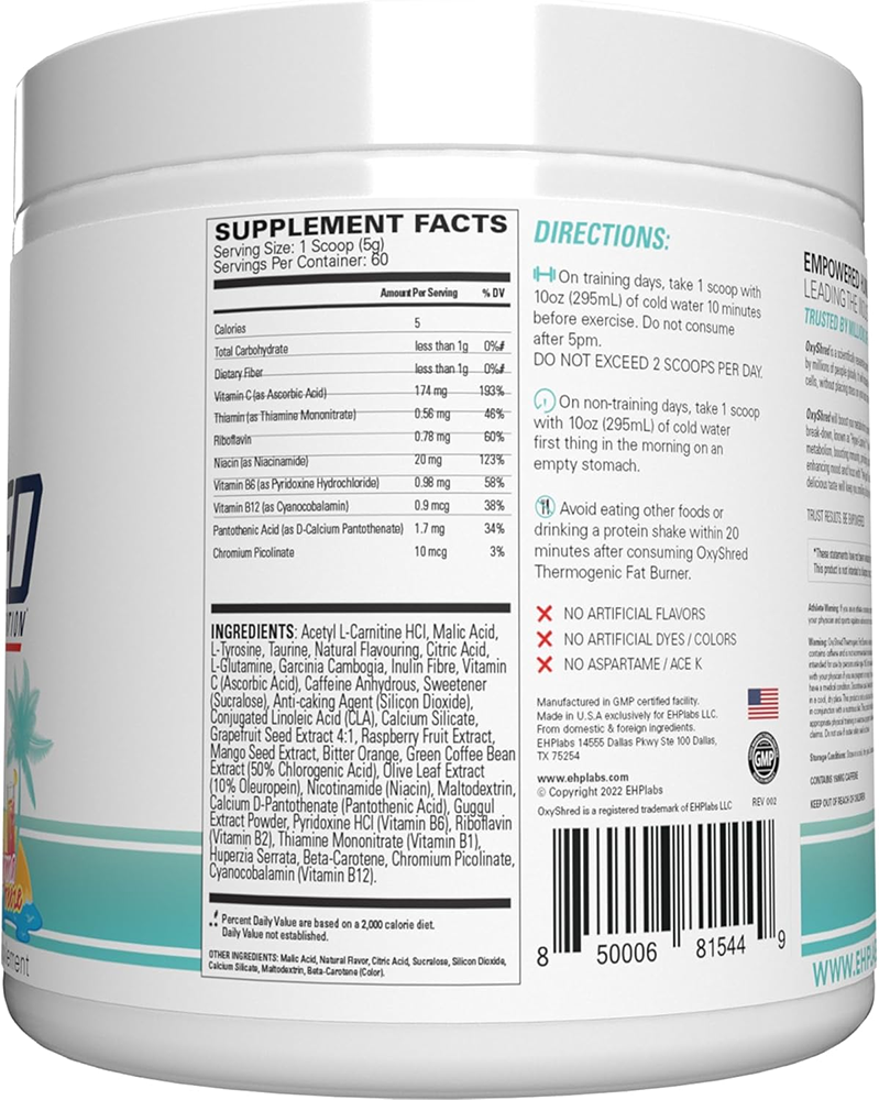 EHP Labs OxyShred Bahama Breeze (60 servings)