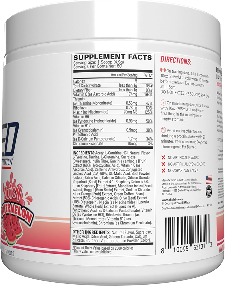 EHP Labs OxyShred Juicy Watermelon (60 servings)