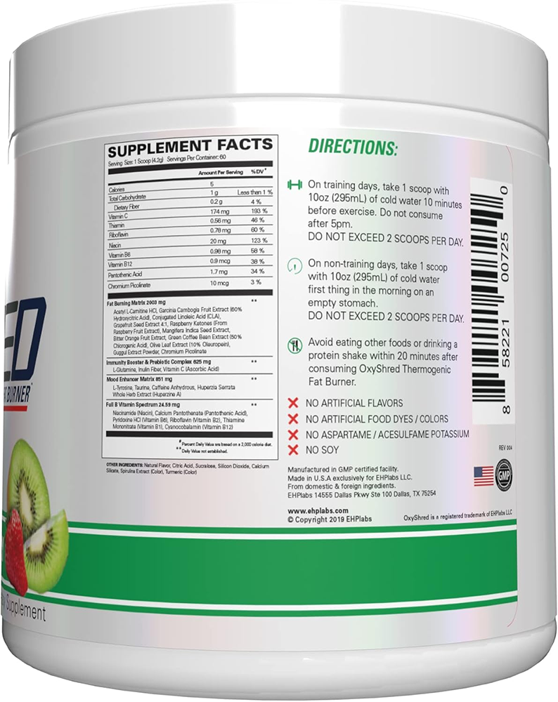 EHP Labs OxyShred Kiwi Strawberry (60 servings)