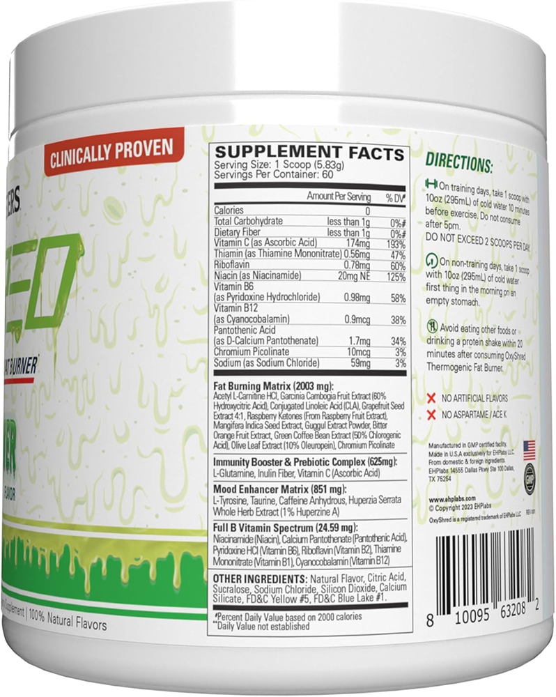 EHP Labs OxyShred Slimer Lime (60 servings)
