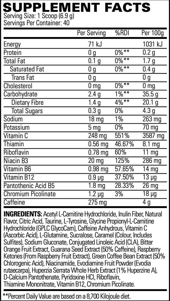 EHP Labs OxyShred Hardcore Watermelon Candy (40 servings)