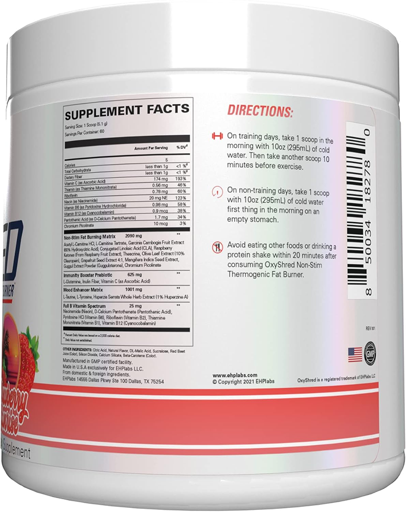 EHP Labs OxyShred Non-Stim Strawberry Sunrise (60 servings)