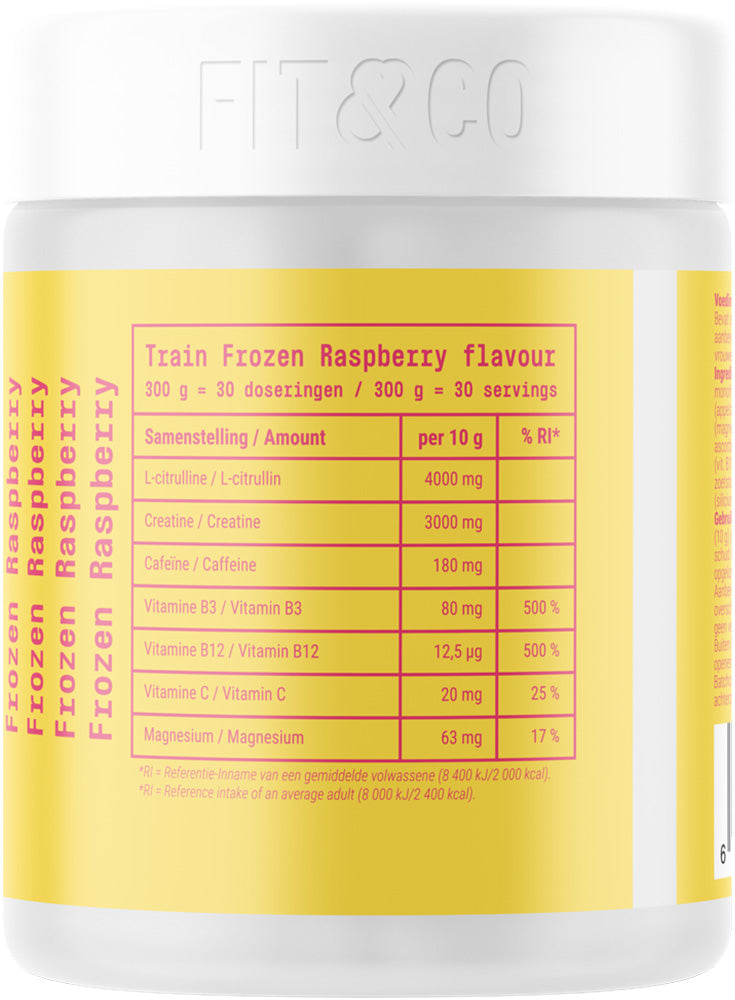 Fit & Co Train Pre-workout Frozen Raspberry (300 g)