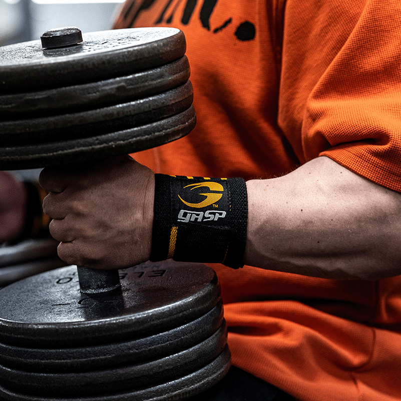GASP Hardcore Wrist Wraps - Black/Yellow