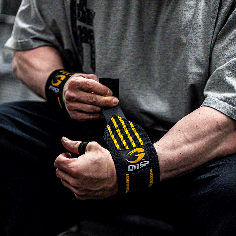 GASP Hardcore Wrist Wraps - Black/Yellow