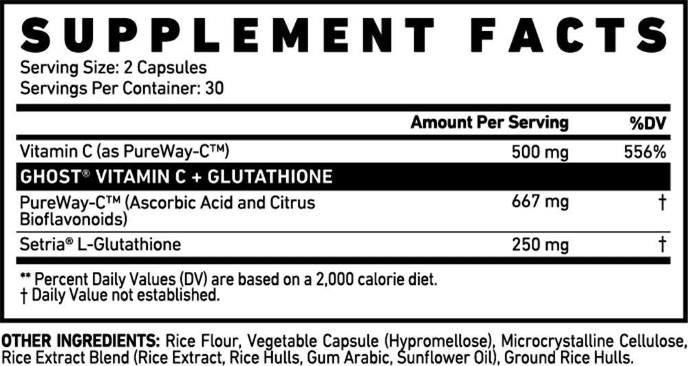 GHOST Basics Vitamin C + GLUTATHIONE (60 caps)