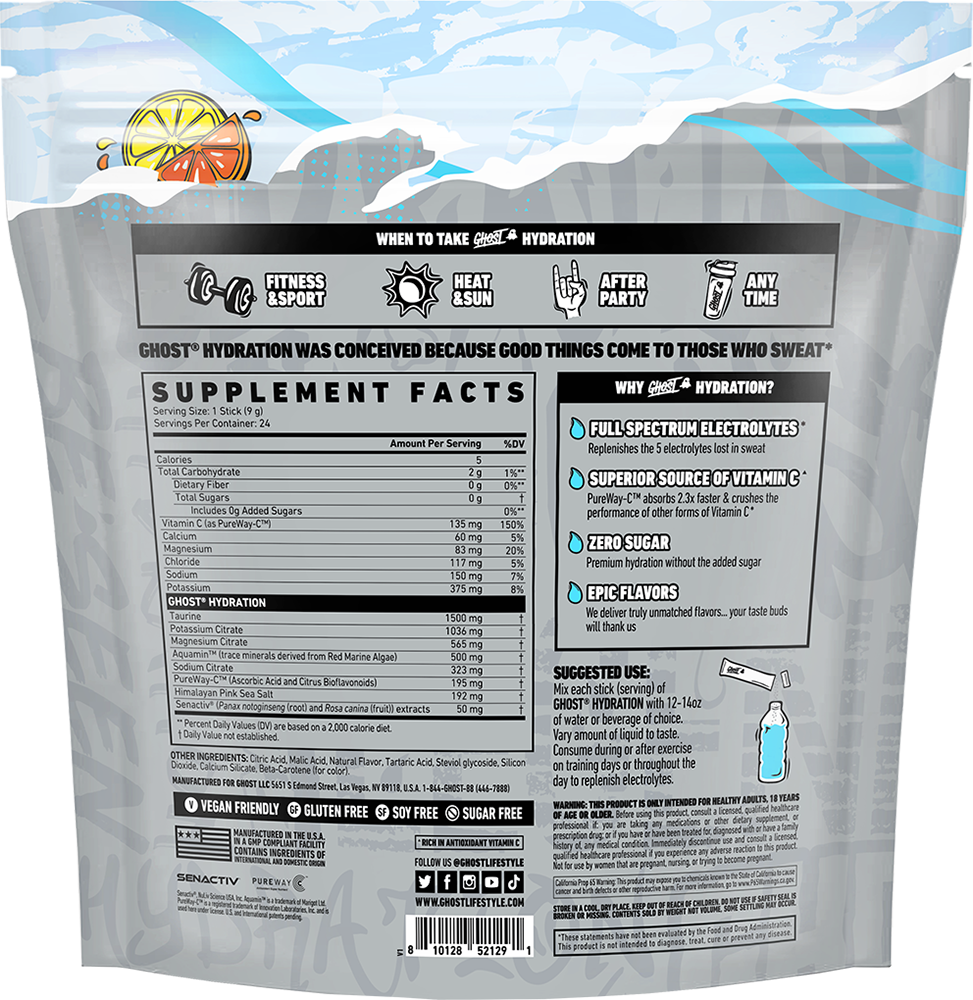 Ghost Hydration Sticks Lemon Crush (24 x 9 g)