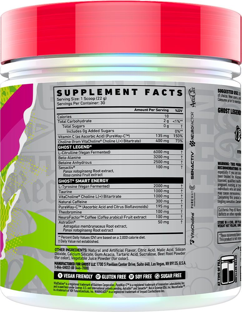 Ghost Legend V4 Warheads Sour Black Cherry (30 servings)