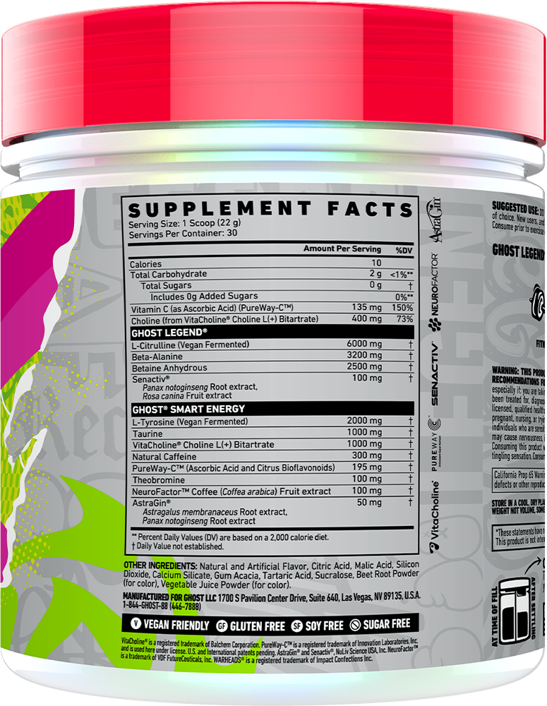 Ghost Legend V4 Warheads Sour Watermelon (30 servings)