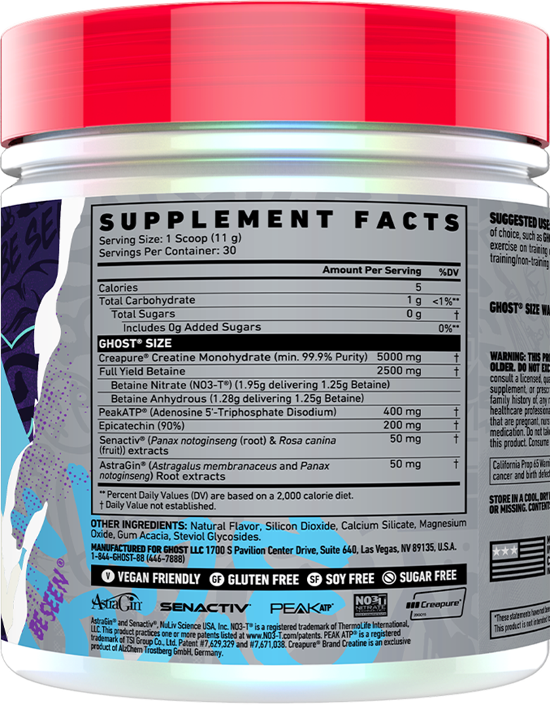 Ghost Size V3 Natty (Unflavoured) (30 servings)
