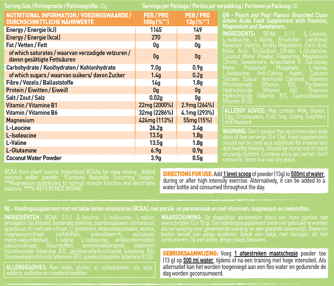 Grenade BCAA Peachy Pear (390 g)