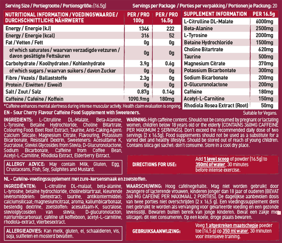 Grenade Pre-workout Cherry Bomb (330 g)