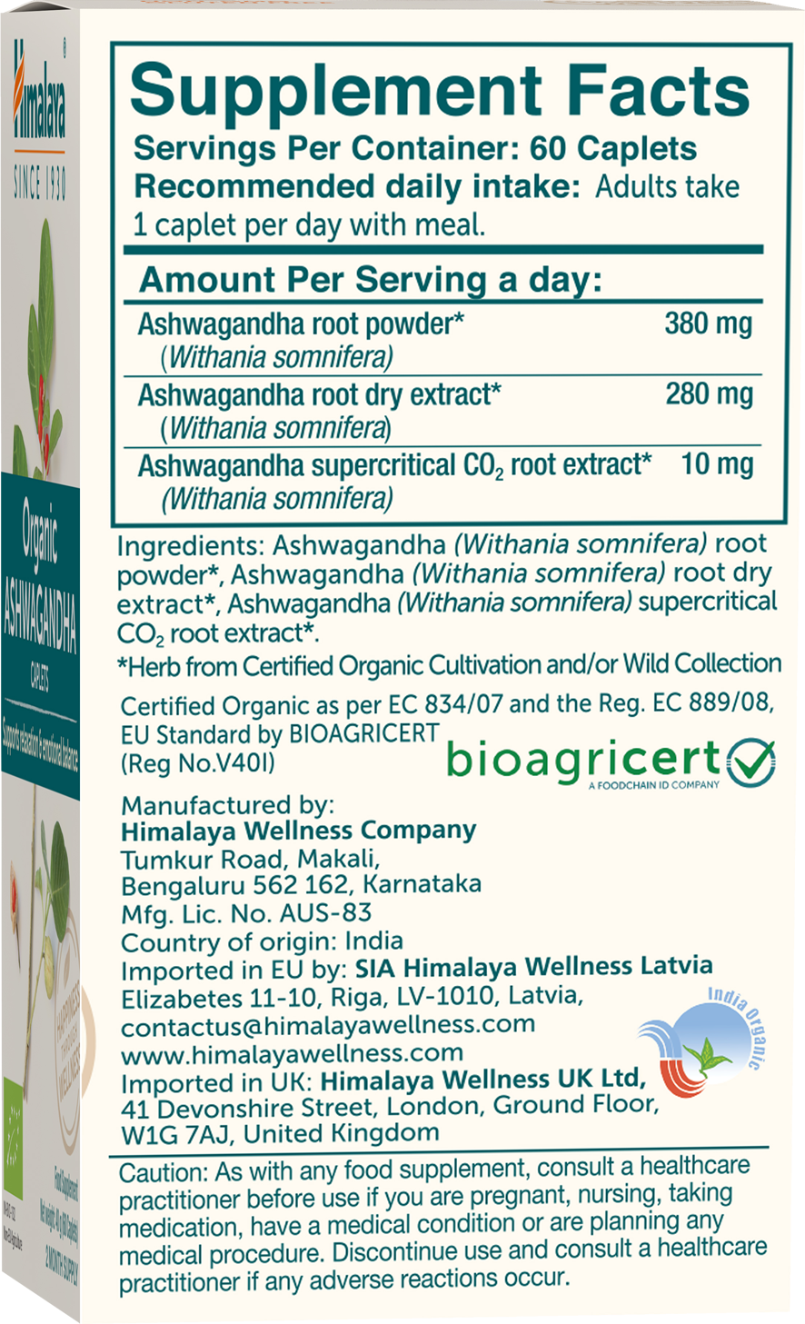 Himalaya Organic Ashwagandha (60 caps)