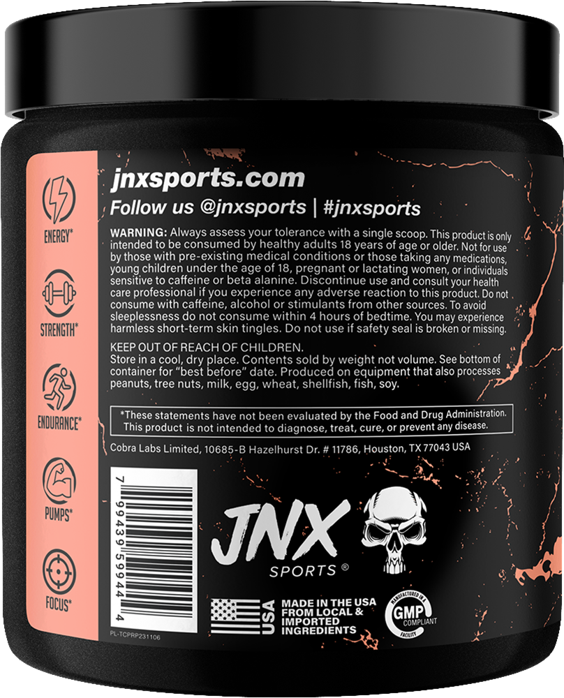 JNX The Curse Pre-workout Peach Rings (250 g)