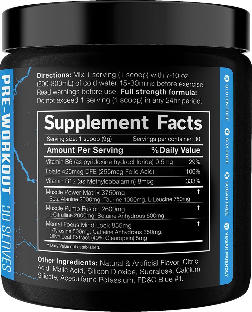 JNX The Shadow Pre-workout Blue Raspberry (270 g)
