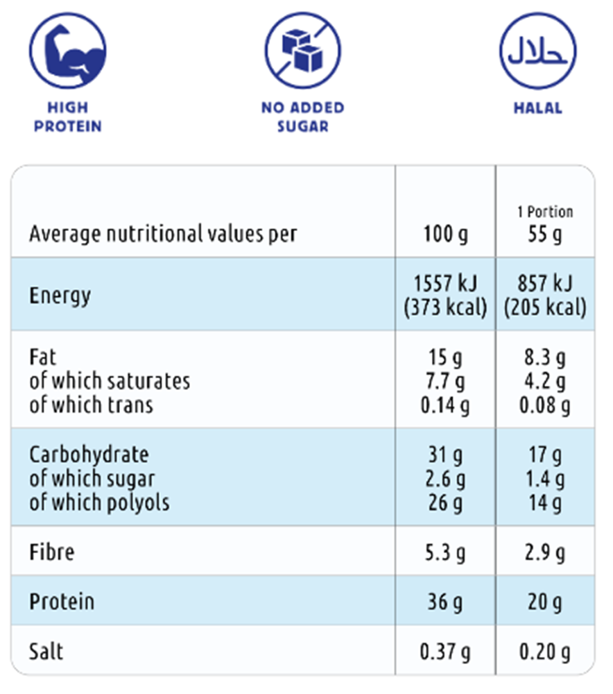 Kaimun Protein Bars Double Choc (12 x 55 g)