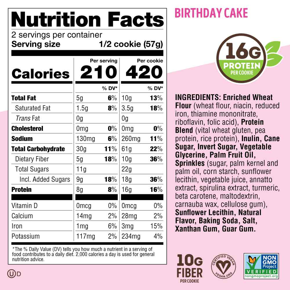 Lenny & Larry's The Complete Cookie Birthday Cake (12 x 113 g)
