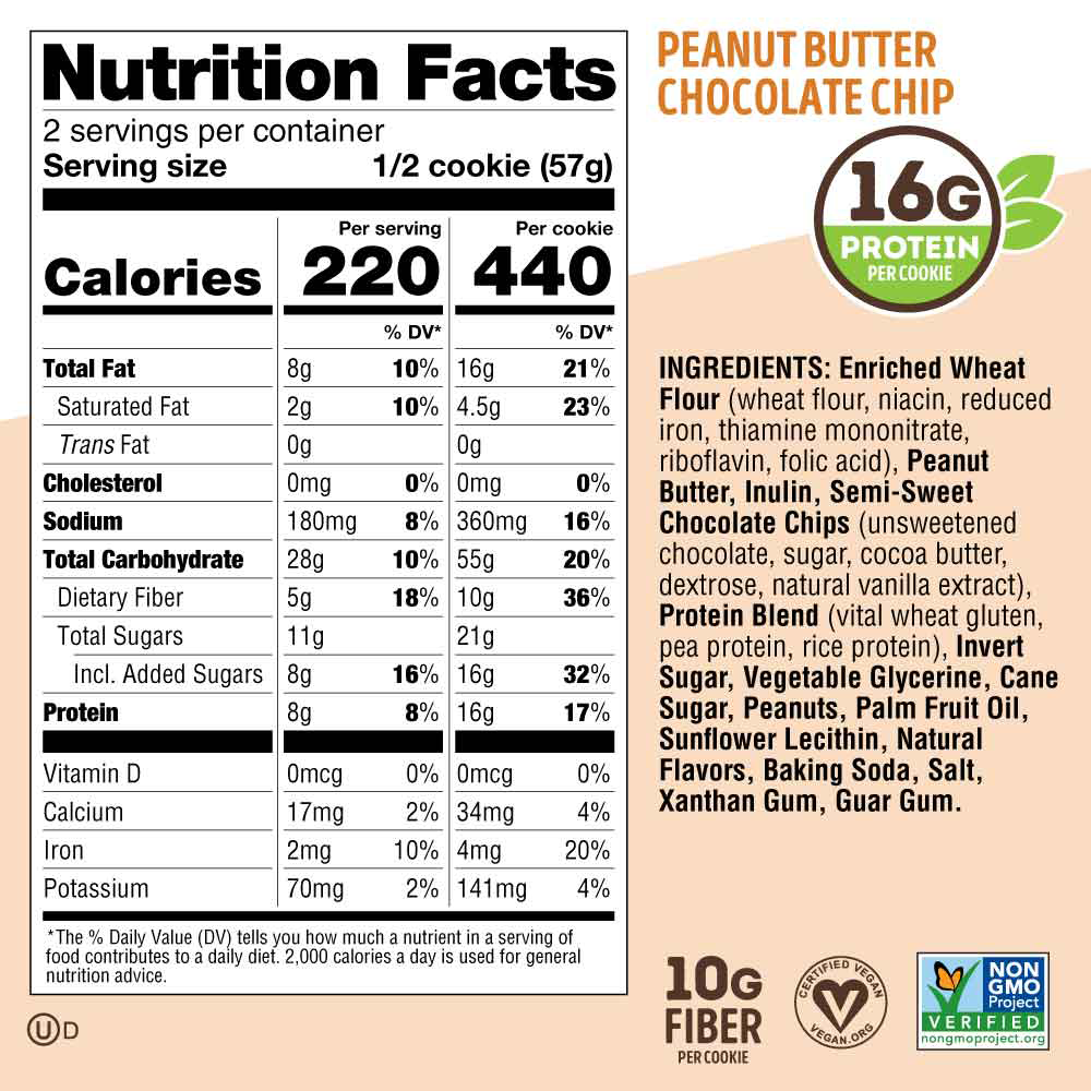 Lenny & Larry's The Complete Cookie Peanut Butter Chocolate Chip (12 x 113 g)