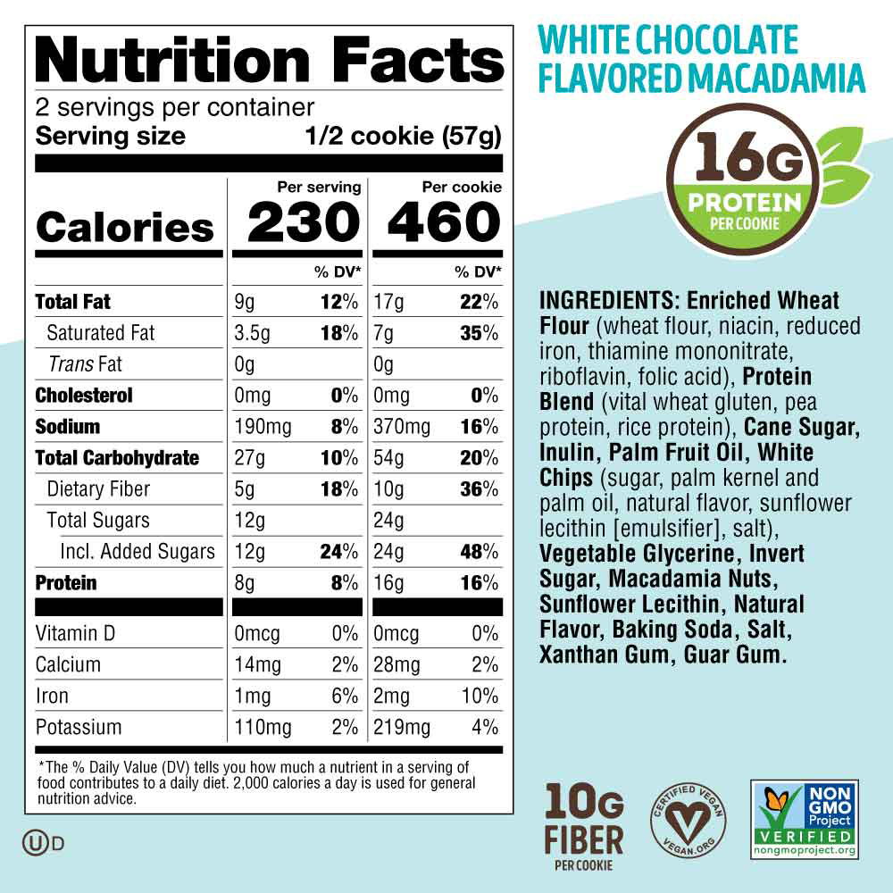 Lenny & Larry's The Complete Cookie White Chocolate Macadamia (12 x 113 g)