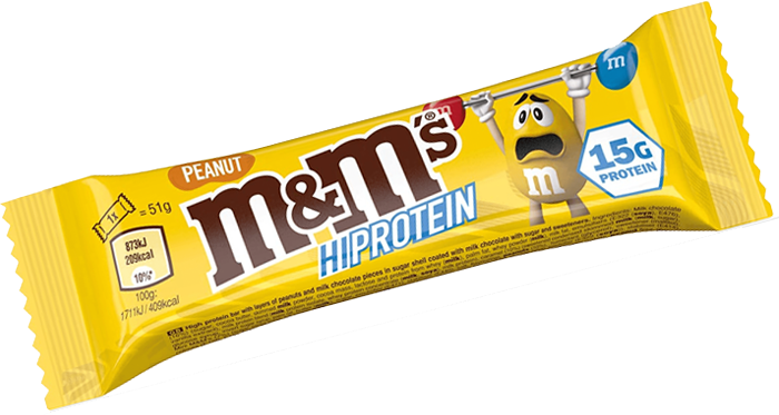 M&M's HiProtein Bar Peanut (12 x 51 g)