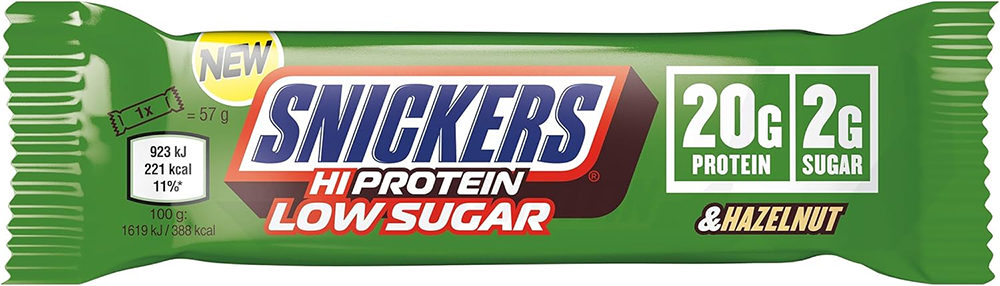Snickers HiProtein Low Sugar Bar Hazelnut (12 x 57 g)