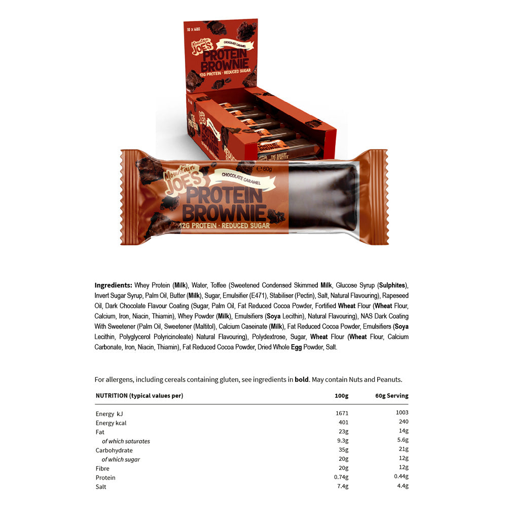 Mountain Joe's Protein Brownie Chocolate Caramel (10 x 60 g)