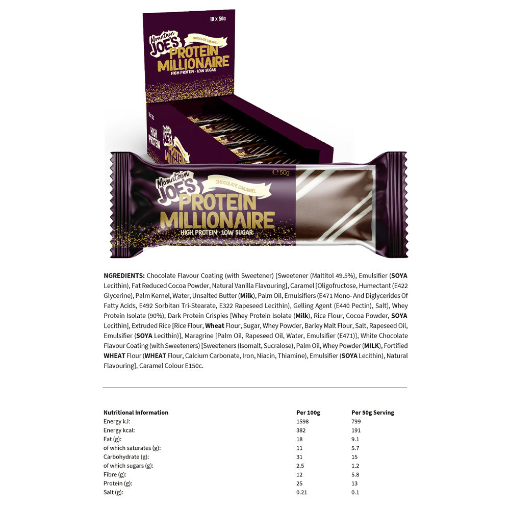 Mountain Joe's Protein Millionaire Chocolate Caramel (10 x 50 g)