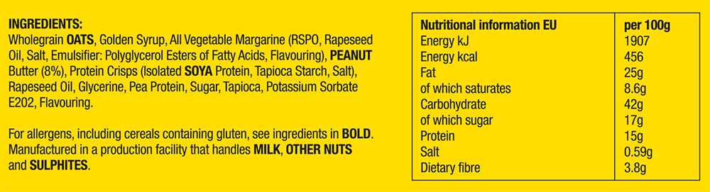 Muscle Moose Big Protein Flapjack Peanut Butter (12 x 100 g)