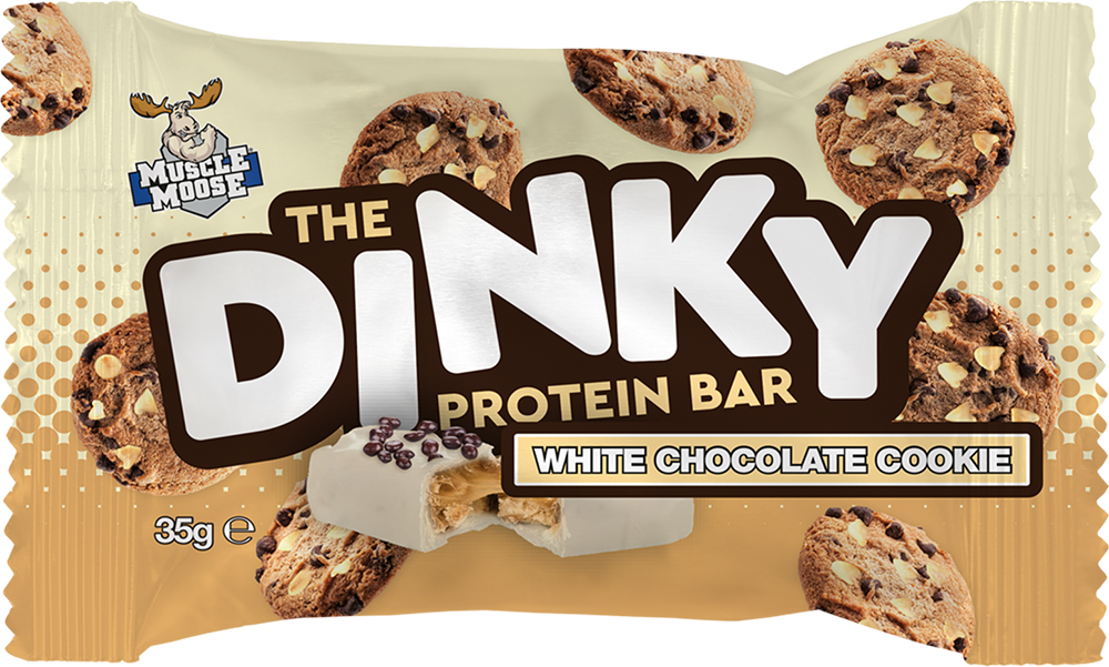 Muscle Moose The Dinky Protein Bar White Chocolate Cookie (12 x 35 g)
