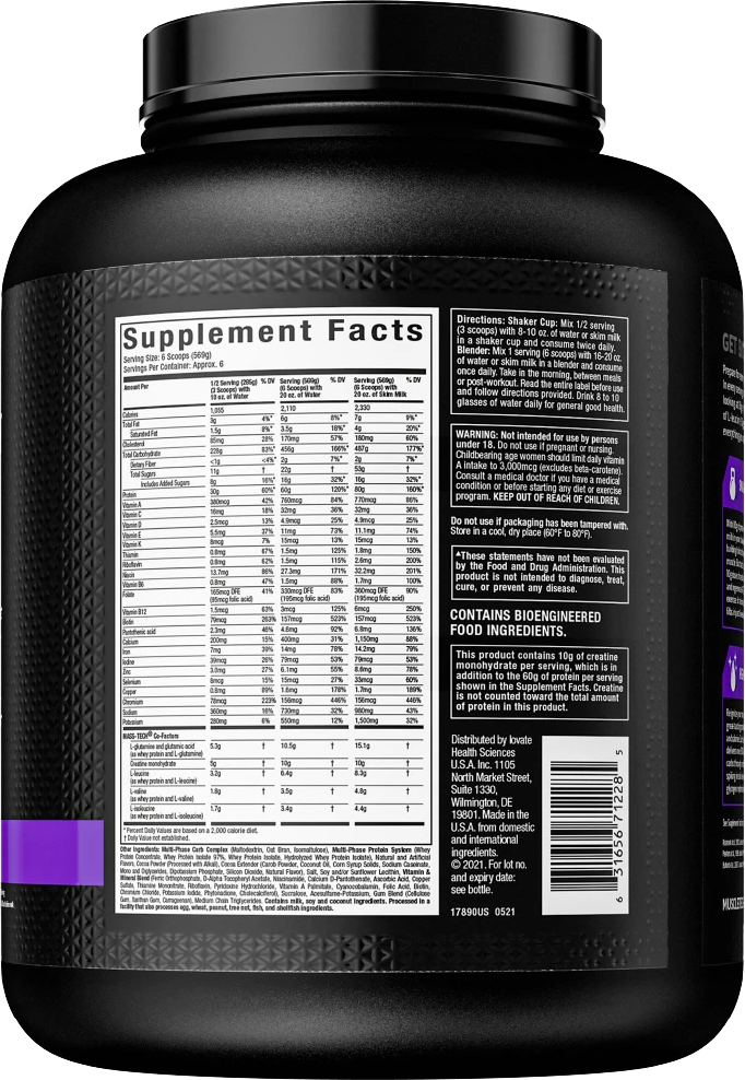 MuscleTech Mass Tech Extreme 2000 Triple Chocolate Brownie (2720 g)