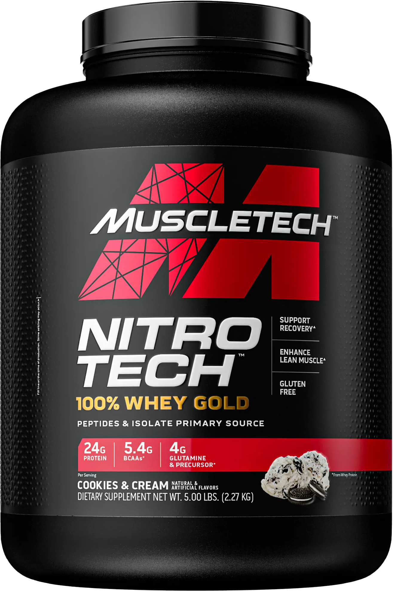 MuscleTech Nitro Tech 100% Whey Gold Cookies & Cream (2270 g)