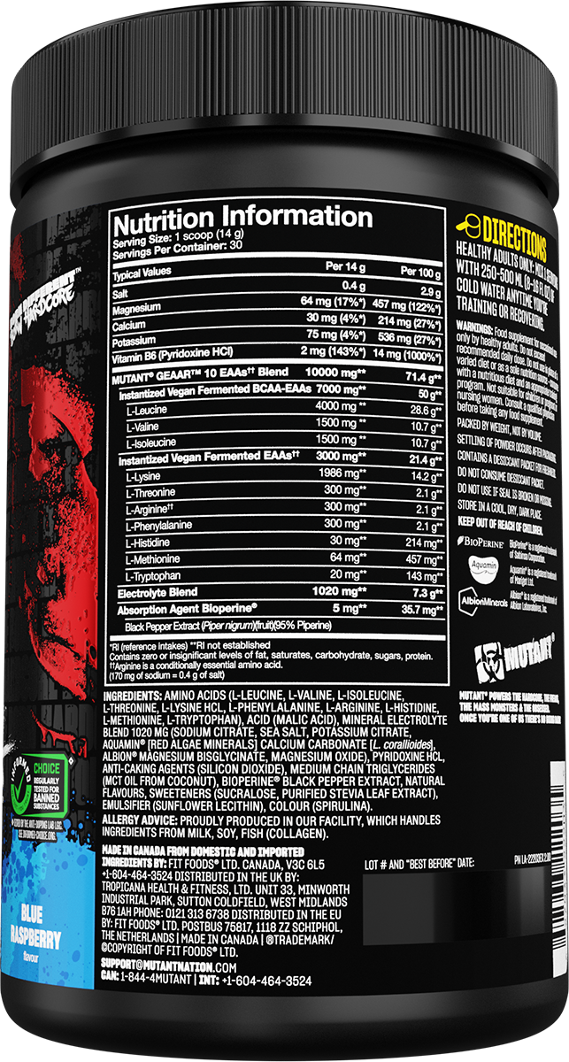 Mutant GEAAR Blue Raspberry (420 g)