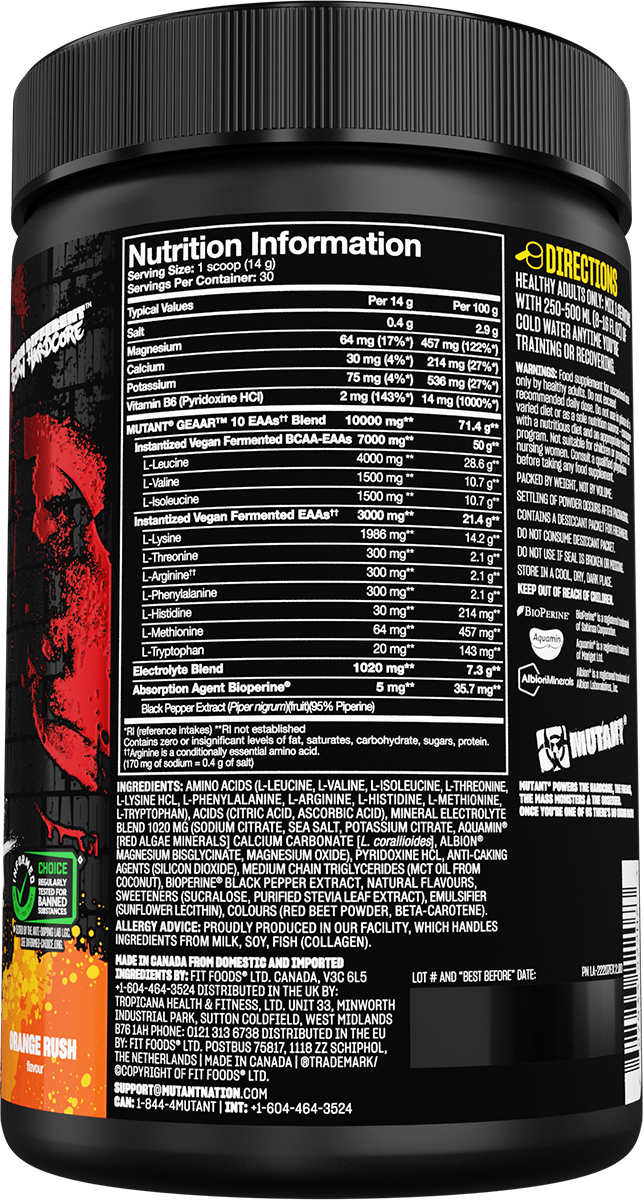 Mutant GEAAR Orange Rush (420 g)