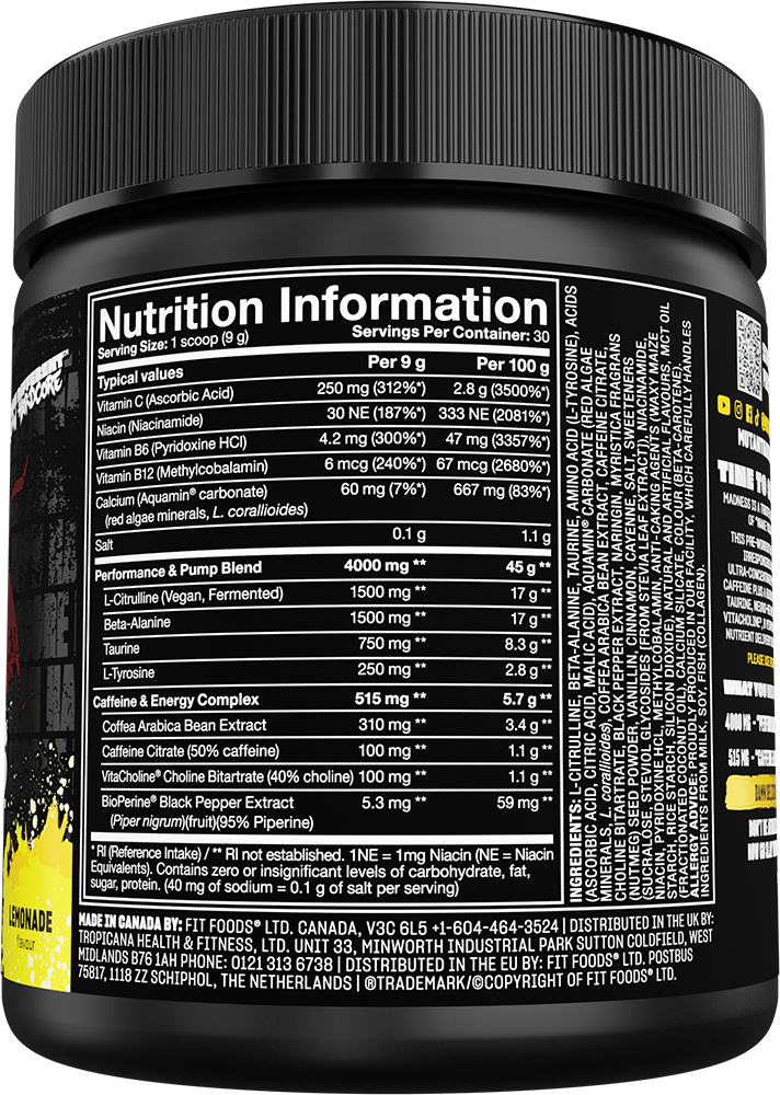 Mutant Madness Lemonade (30 servings)